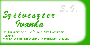 szilveszter ivanka business card